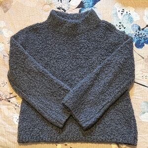 Ann Taylor Charcoal Turtleneck Boucle Sweater